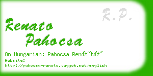 renato pahocsa business card